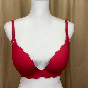 Vintage Very Sexy Brassiere RED/rhinestone